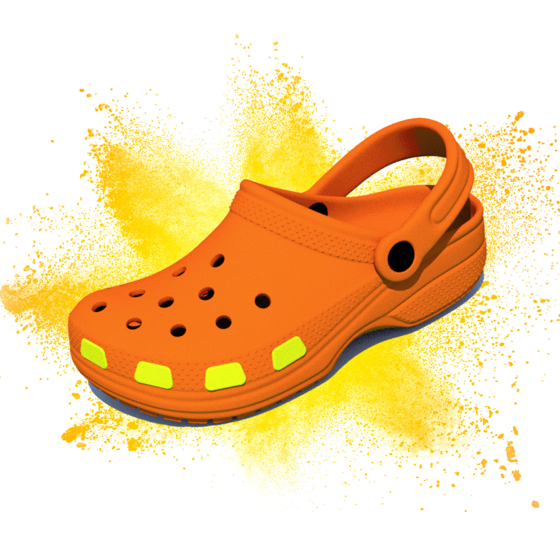 Crocs blue best sale and yellow