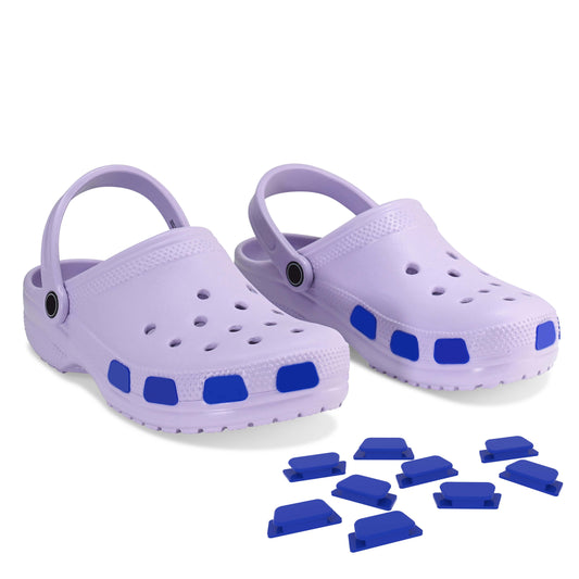 SHUTTERZ (BLUE) 14 Pack  Colored Shoe Charms Compatible with Classic Crocs, Crush Crocs, and All Terrain Crocs
